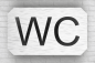 Preview: Tür-und Raumschilder, Materialstärke 1mm,WC