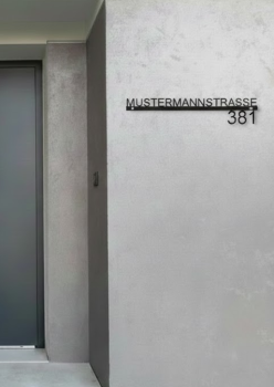 Hausnummer mit Style