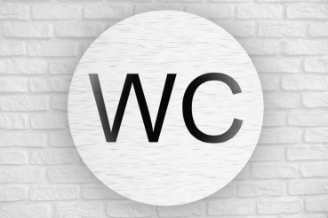 Tür-und Raumschilder, Materialstärke 1mm,WC,rund 120*1