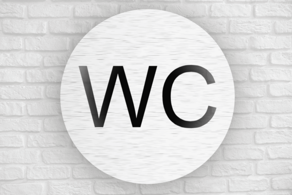 Tür-und Raumschilder, Materialstärke 1mm,WC,rund 120*1